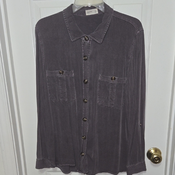 Maurices Tops - Maurices Deep Purple Relaxed Fit Shirt